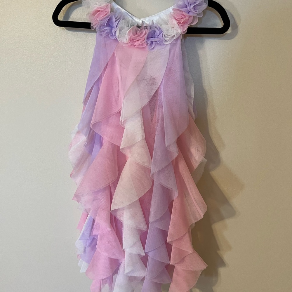 Pink, purple, white biscotti halter kids dress size 5!